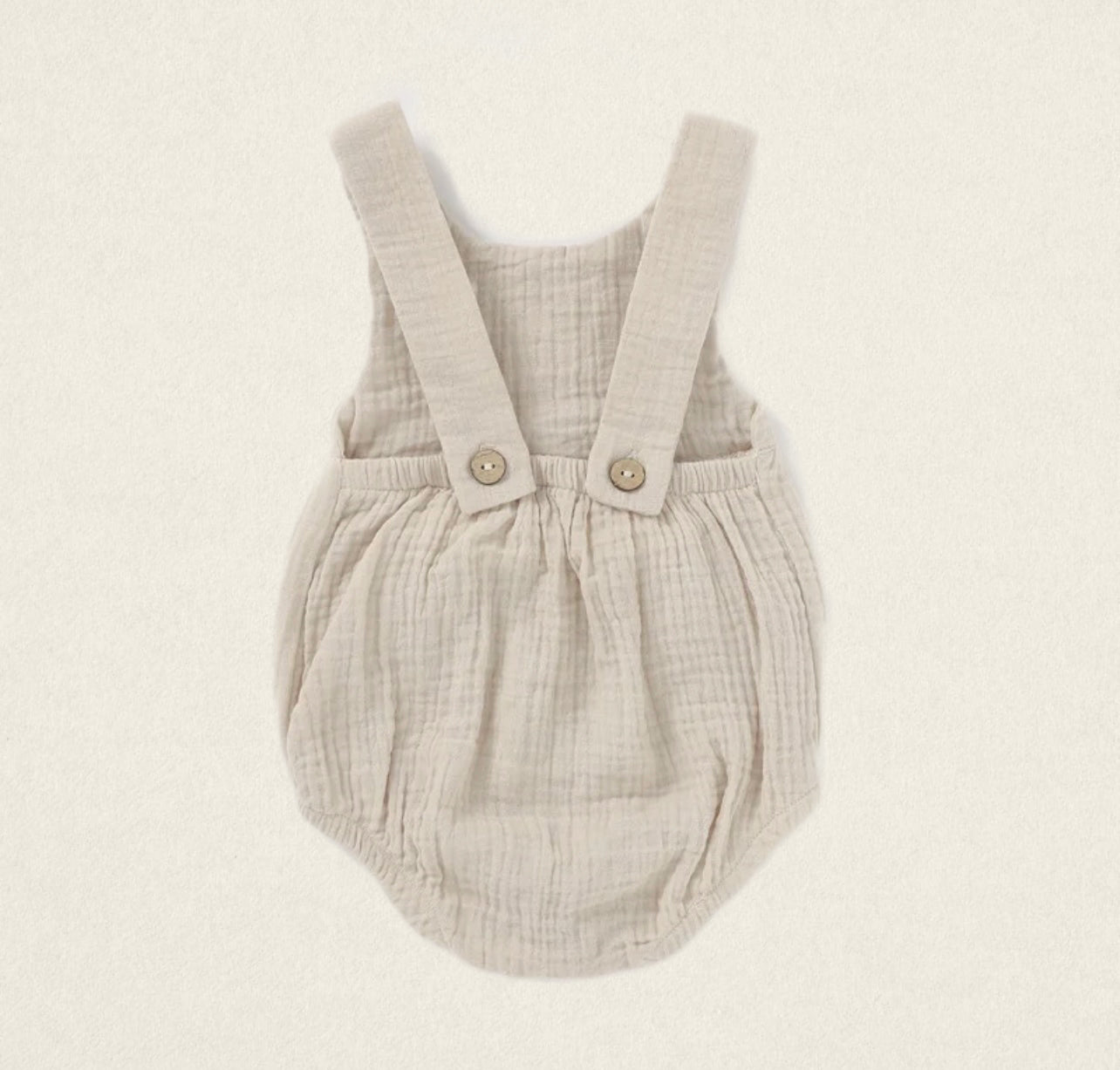 Muslin Bubble Romper - Natural Cream