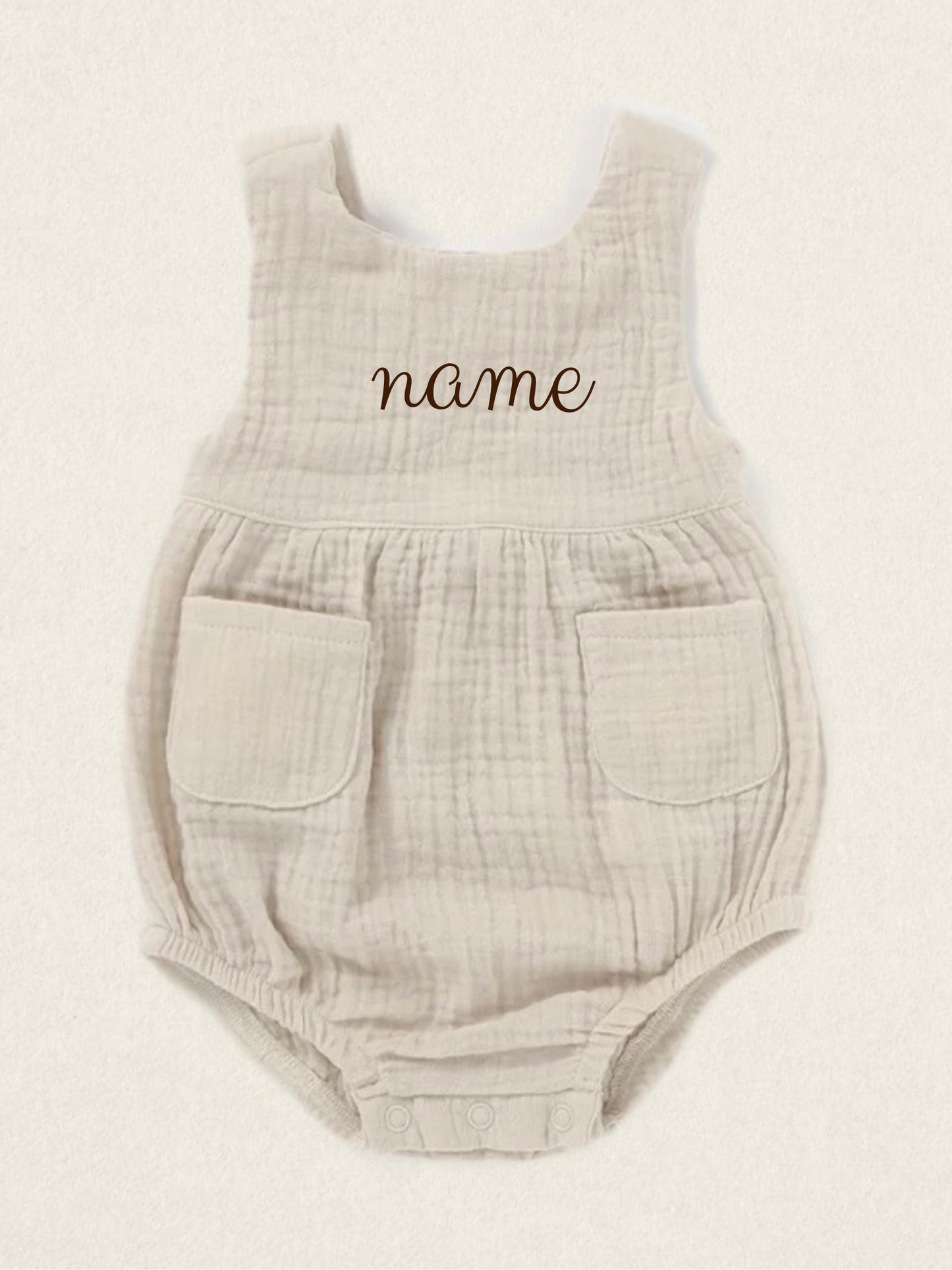 Muslin Bubble Romper - Natural Cream